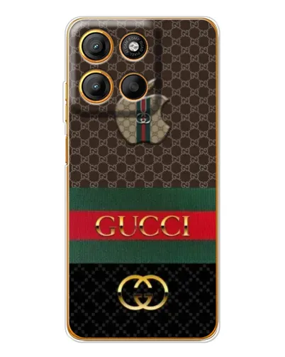 Чехол для Motorola Edge 60 Fusion с картинкой «Gucci — брендированный десерт»