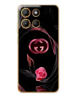 Чехол для Motorola Edge 60 Fusion с картинкой «Gucci — неоновая роза»