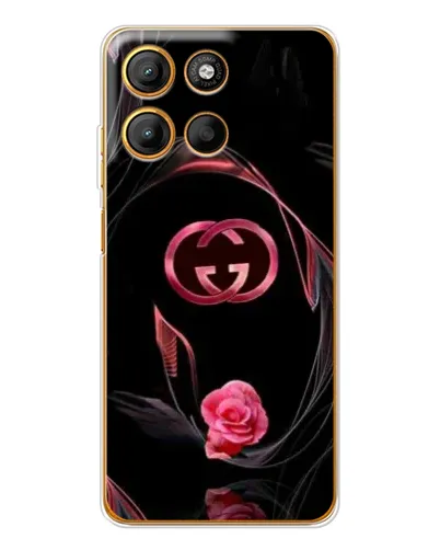 Чехол для Motorola Edge 60 Fusion с картинкой «Gucci — неоновая роза»