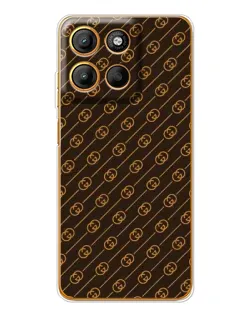 Чехол для Motorola Edge 60 Fusion с картинкой «Gucci — золотые диагонали»