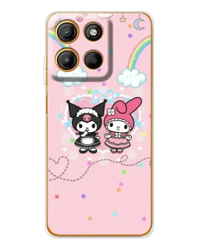 Чехол для Motorola Edge 60 Fusion с картинкой «My Melody и Kuromi»