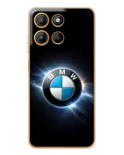 Чехол для Motorola Edge 60 Fusion с картинкой «BMW — неоновое сияние»