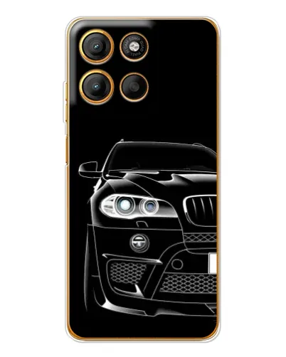 Чехол для Motorola Edge 60 Fusion с картинкой «Темный силуэт BMW»
