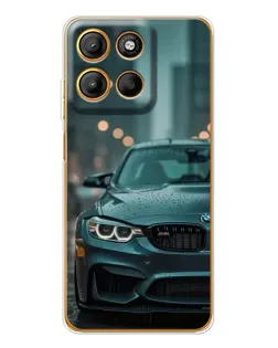 Чехол для Motorola Edge 60 Fusion с картинкой «BMW в огнях города»