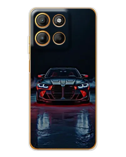 Чехол для Motorola Edge 60 Fusion с картинкой «BMW на мокрой дороге»
