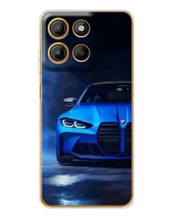 Чехол для Motorola Edge 60 Fusion с картинкой «Голубая BMW M4»
