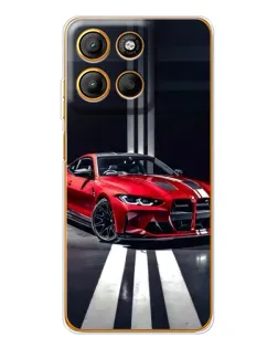 Чехол для Motorola Edge 60 Fusion с картинкой «Красная BMW на дороге»