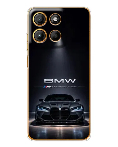 Чехол для Motorola Edge 60 Fusion с картинкой «BMW сквозь ночной город» Чехол для Motorola Edge 60 Fusion с картинкой «BMW сквозь ночной город»