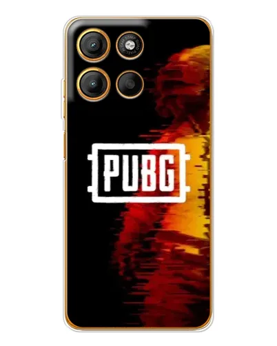 Чехол для Motorola Edge 60 Fusion с картинкой «Яркий логотип PUBG»