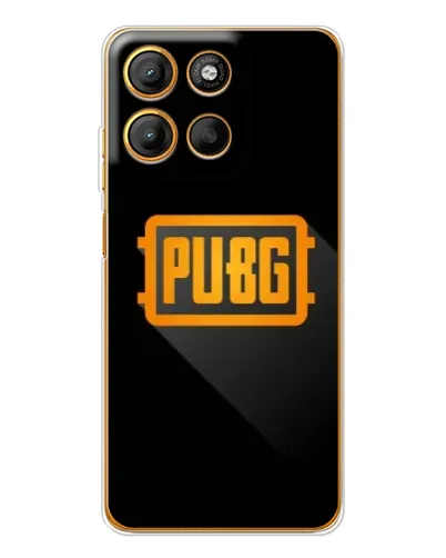 Чехол для Motorola Edge 60 Fusion с картинкой «PUBG — рамка лого»
