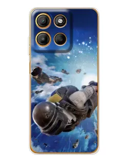 Чехол для Motorola Edge 60 Fusion с картинкой «Десант PUBG — прыжок»