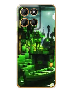 Чехол для Motorola Edge 60 Fusion с картинкой «Minecraft лесной пейзаж»