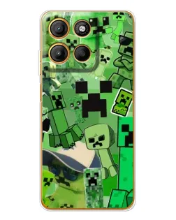 Чехол для Motorola Edge 60 Fusion с картинкой «Криперы Minecraft»