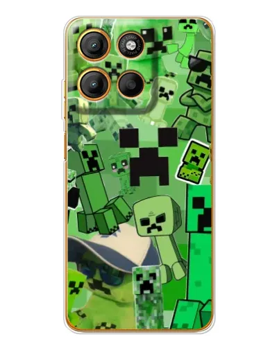 Чехол для Motorola Edge 60 Fusion с картинкой «Криперы Minecraft»
