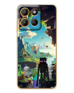 Чехол для Motorola Edge 60 Fusion с картинкой «Эндермен в лесу»