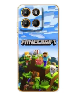 Чехол для Motorola Edge 60 Fusion с картинкой «Minecraft классический мир»