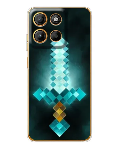 Чехол для Motorola Edge 60 Fusion с картинкой «Алмазный меч неон»