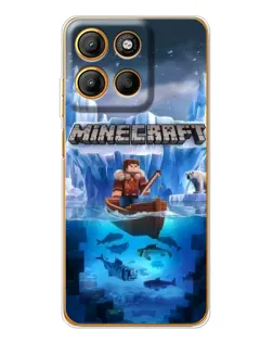 Чехол для Motorola Edge 60 Fusion с картинкой «Minecraft ледяной мир»