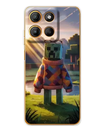 Чехол для Motorola Edge 60 Fusion с картинкой «Крипер в свитере»