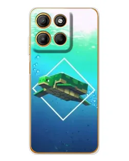 Чехол для Motorola Edge 60 Fusion с картинкой «Черепаха Minecraft»