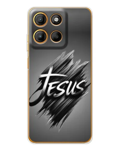 Чехол для Motorola Edge 60 Fusion с картинкой «Надпись Jesus Graffiti»