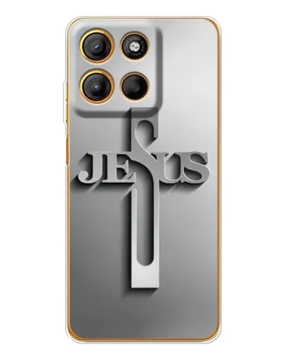 Чехол для Motorola Edge 60 Fusion с картинкой «Металлический крест Jesus» Чехол для Motorola Edge 60 Fusion с картинкой «Металлический крест Jesus»