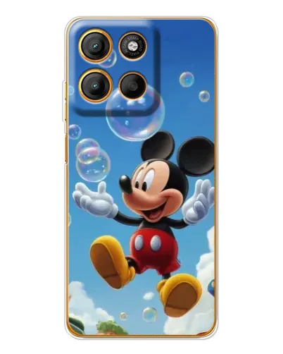 Чехол для Motorola Edge 60 Fusion с картинкой «Mickey и мыльные пузыри»