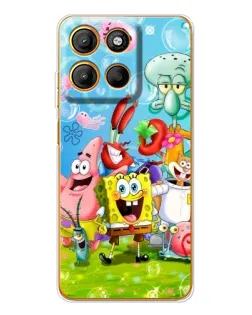 Чохол для Motorola Edge 60 Fusion з картинкою «Губка Боб та друзі»