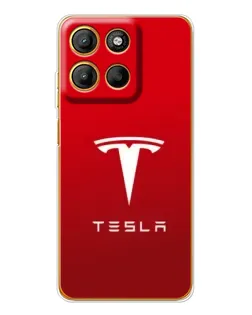 Чехол для Motorola Edge 60 Fusion с картинкой «Tesla Red Classic»