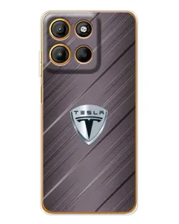 Чохол для Motorola Edge 60 Fusion з картинкою «Металева текстура Tesla»