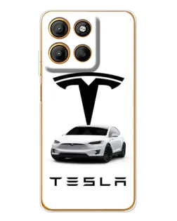 Чохол для Motorola Edge 60 Fusion з картинкою «Tesla White Style»
