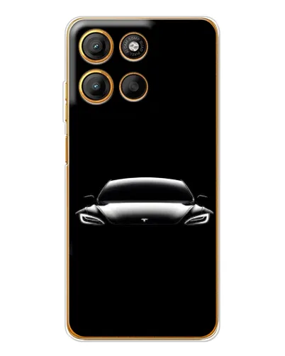 Чехол для Motorola Edge 60 Fusion с картинкой «Фары Tesla Night» Чехол для Motorola Edge 60 Fusion с картинкой «Фары Tesla Night»