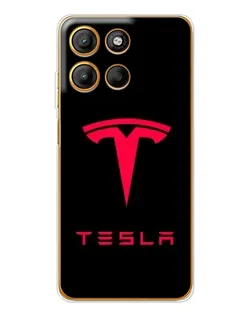 Чохол для Motorola Edge 60 Fusion з картинкою «Tesla Red Logo»