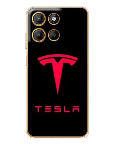 Чехол для Motorola Edge 60 Fusion с картинкой «Tesla Red Logo» Чехол для Motorola Edge 60 Fusion с картинкой «Tesla Red Logo»