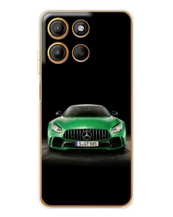 Чехол для Motorola Edge 60 Fusion с картинкой «Mercedes — неоновый лого»