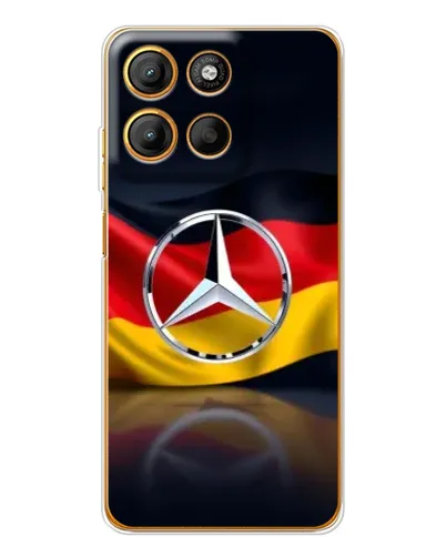 Чехол для Motorola Edge 60 Fusion с картинкой «Mercedes — флаг Германии»