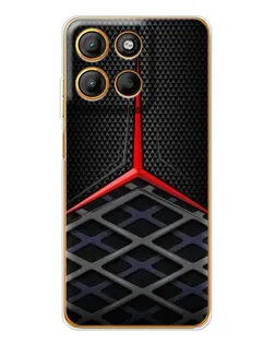 Чехол для Motorola Edge 60 Fusion с картинкой «Mercedes Carbon Grid»
