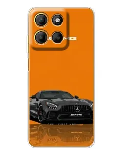Чехол для Motorola Edge 60 Fusion с картинкой «Оранжевый Mercedes AMG»