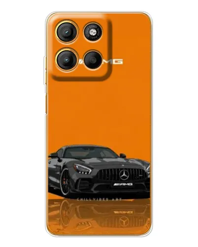 Чехол для Motorola Edge 60 Fusion с картинкой «Оранжевый Mercedes AMG»