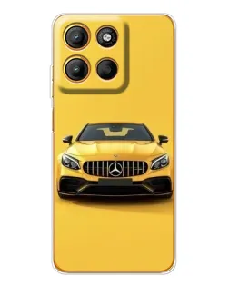 Чехол для Motorola Edge 60 Fusion с картинкой «Желтый Mercedes GT»