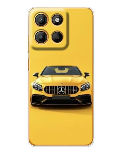 Чехол для Motorola Edge 60 Fusion с картинкой «Желтый Mercedes GT»