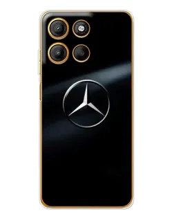 Чехол для Motorola Edge 60 Fusion с картинкой «Mercedes на металле»