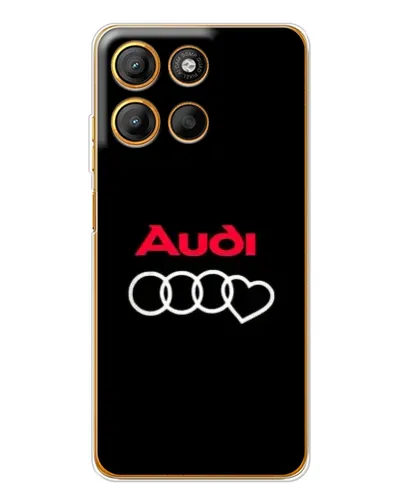 Чехол для Motorola Edge 60 Fusion с картинкой «Логотип Audi Heart»