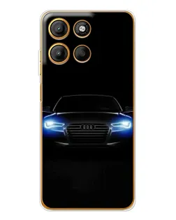 Чехол для Motorola Edge 60 Fusion с картинкой «Audi в неоне»