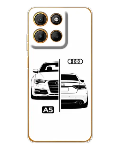 Чехол для Motorola Edge 60 Fusion с картинкой «Audi — контрастный дизайн»