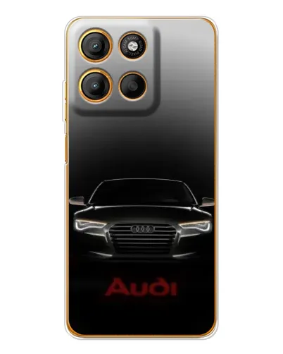 Чехол для Motorola Edge 60 Fusion с картинкой «Audi — градиентный контур»