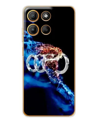 Чехол для Motorola Edge 60 Fusion с картинкой «Энергия лого Audi»