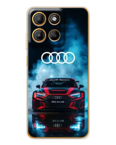 Чехол для Motorola Edge 60 Fusion с картинкой «Audi Sport — неон»