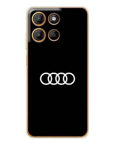 Чехол для Motorola Edge 60 Fusion с картинкой «Audi White Logo»
