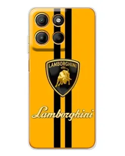 Чехол для Motorola Edge 60 Fusion с картинкой «Lamborghini Stripe желтый»
